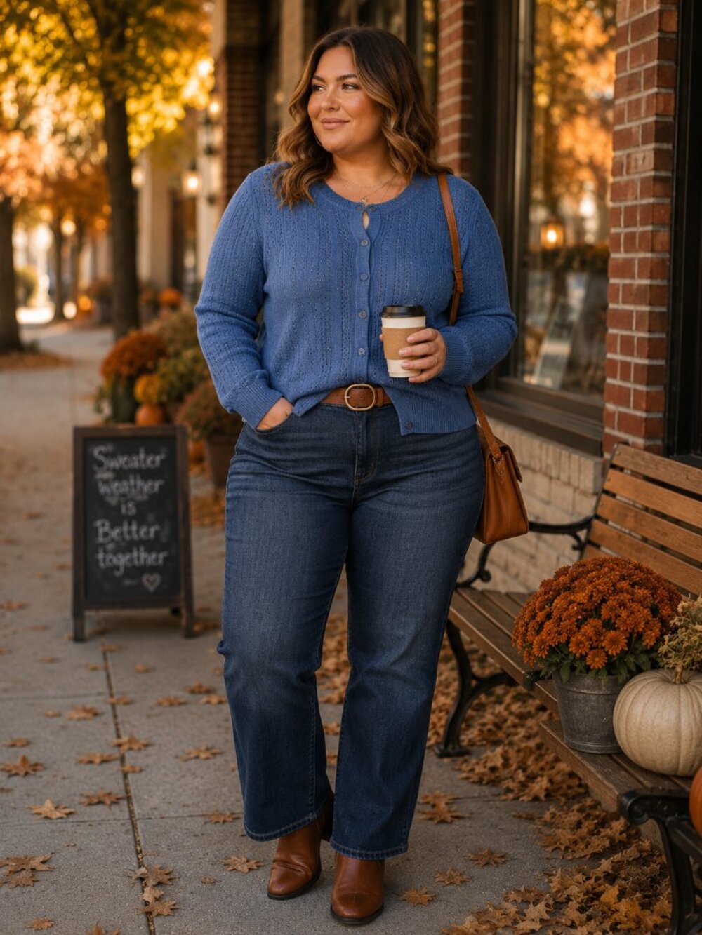 GAP Blue Pointelle Knit Cardigan – XXL